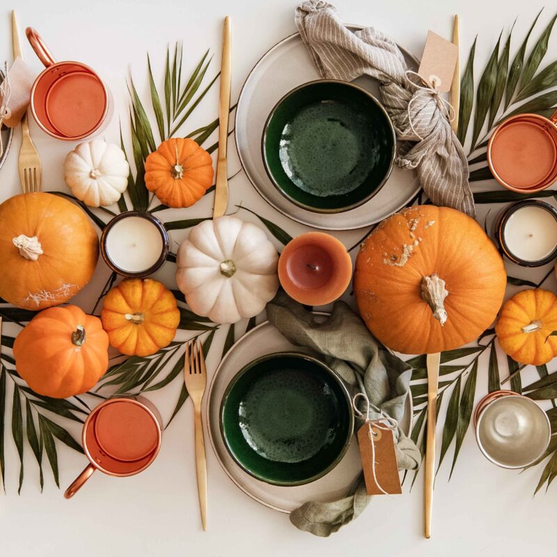 Thanksgiving table to show opportunity to connect instead of engaging in harmful food and body talk.
