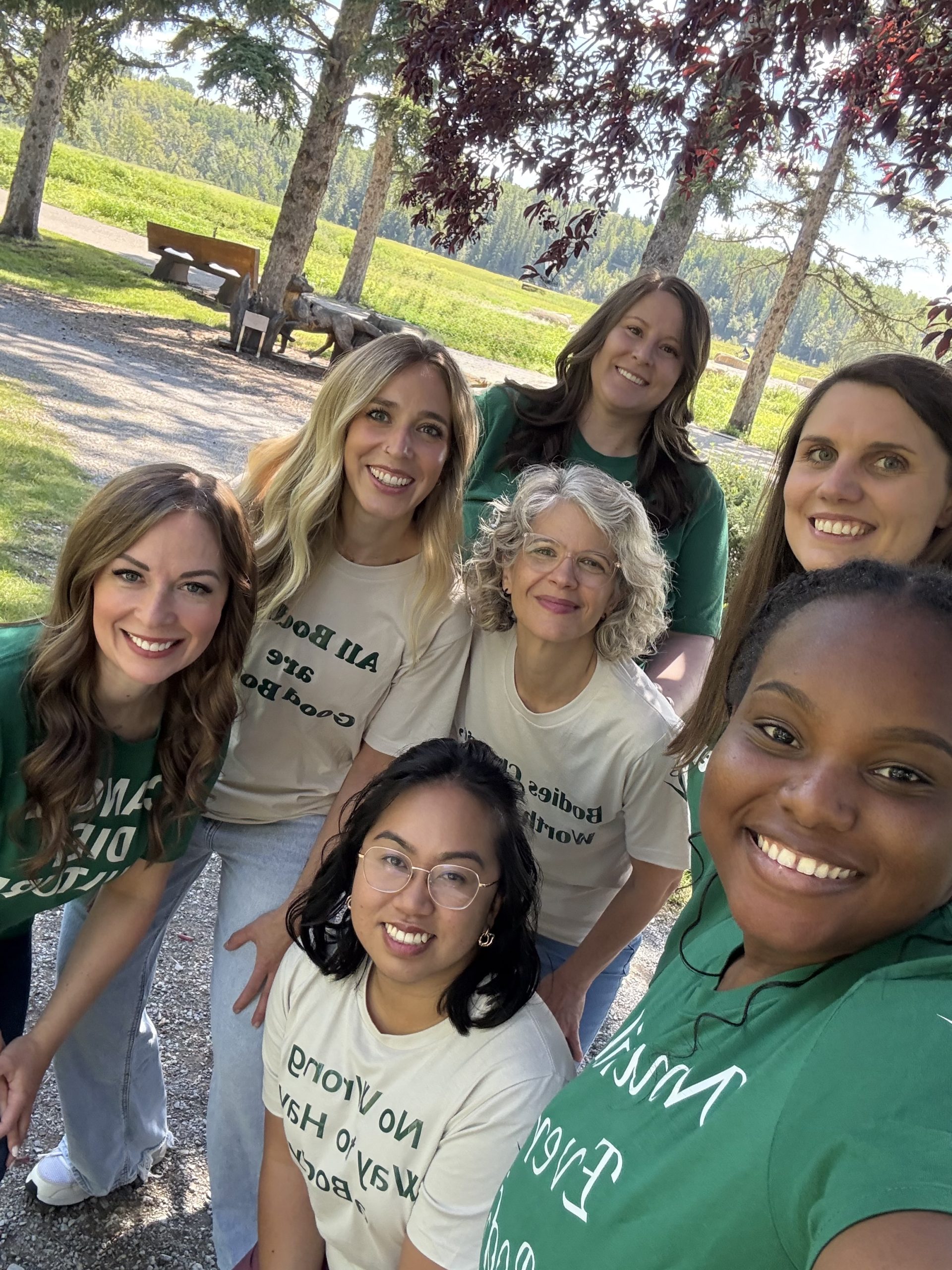 Valeo Well-Being Team members promoting acceptance for all bodies